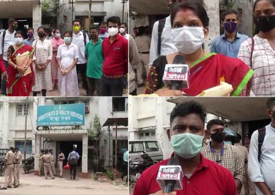 MPW Job Aspirants alleged Corruption in Recruitment of Contractual Jobs : Even 2017's Topper did not get the Job : Massive Protest by Unemployed Youths at Health Director's Office MPW Job Aspirants alleged Corruption in Recruitment of Contractual Jobs : Even 2017's Topper did not get the Job : Massive Protest by Unemployed Youths at Health Director's Office